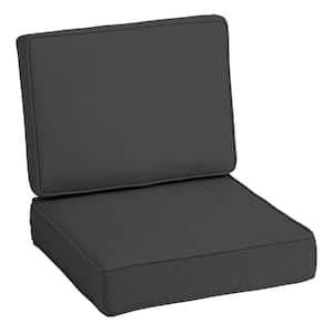 ProFoam 24 in. x 24 in. Slate Grey 2-Piece Deep Seating Outdoor Lounge Chair Cushion