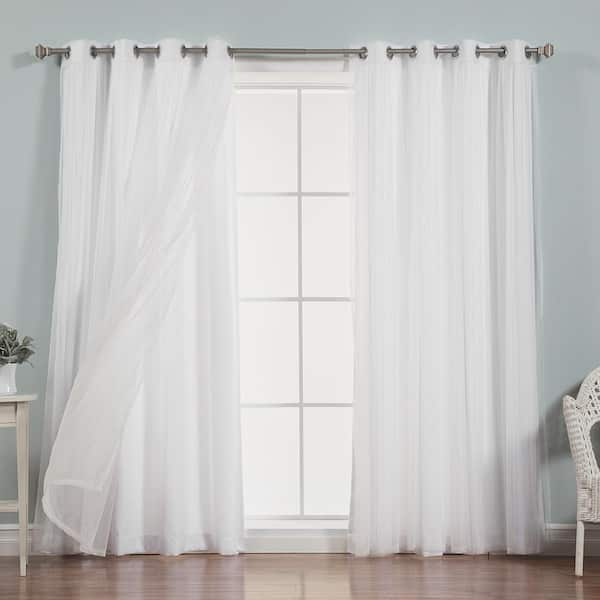 Best Home Fashion Sheer Tulle Nordic Solid Grommet Sheer Curtain