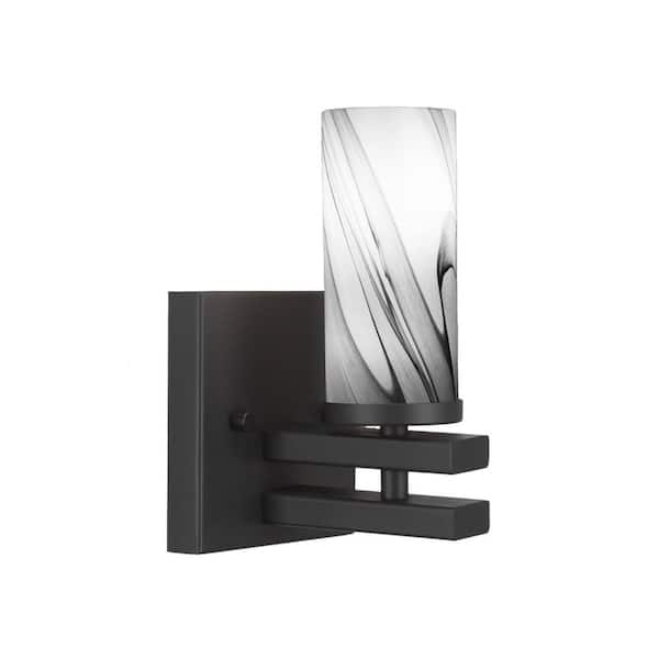 Unbranded Paris 1-Light Matte Black Wall Sconce