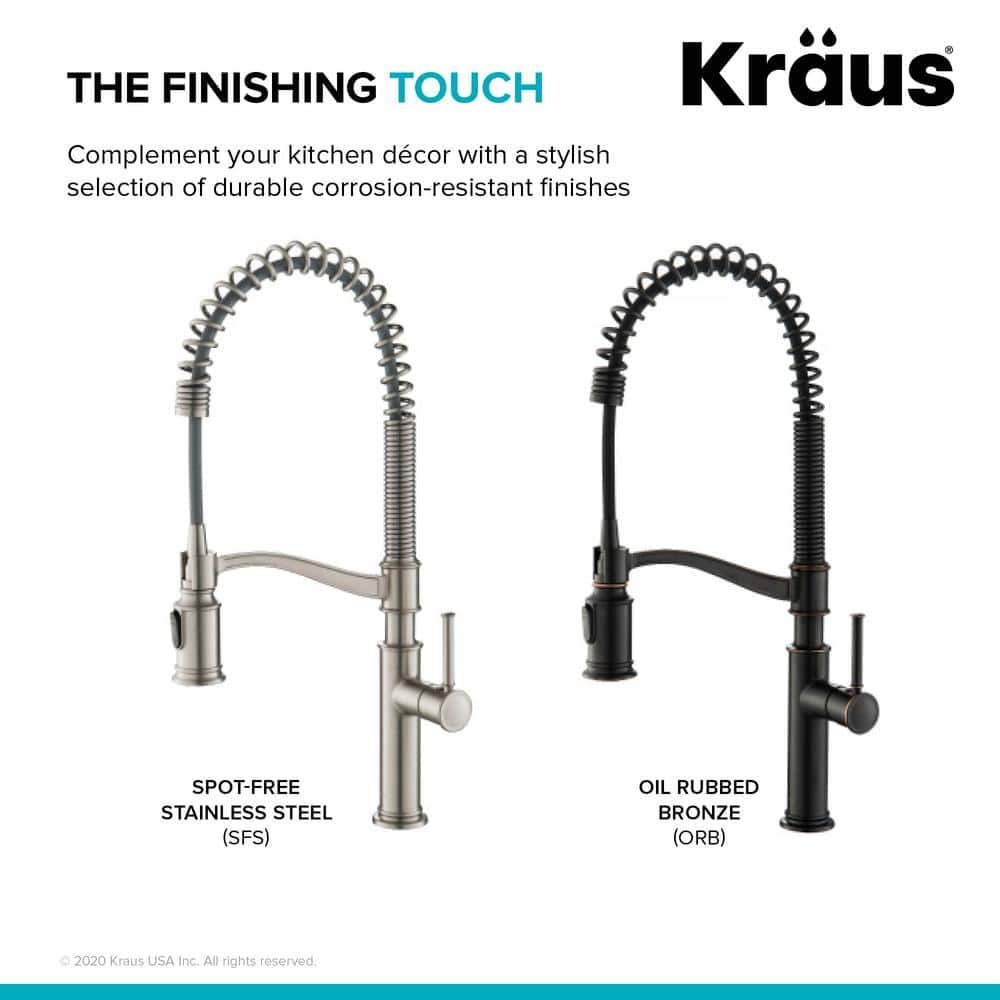 Oil Rubbed Bronze Commercial Pull-Down Kitchen Faucet