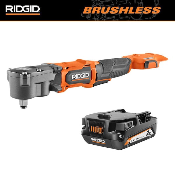 18V SubCompact Brushless 1/2 in. Right Angle Impact Wrench with 2.0 Ah Battery