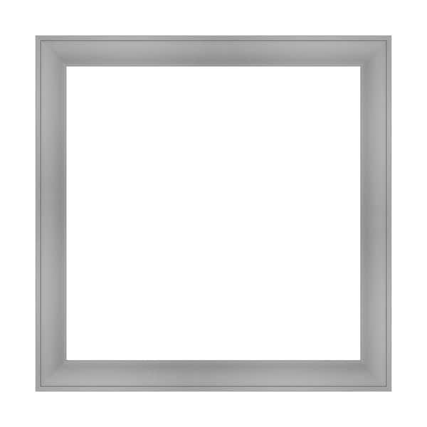 Amanti Art Mirror Makeover Flair Polished Nickel 25.25 in. W x 25.25 in. H Bathroom Mirror Frame Border Kit-Fits a 24 x 24 mirror