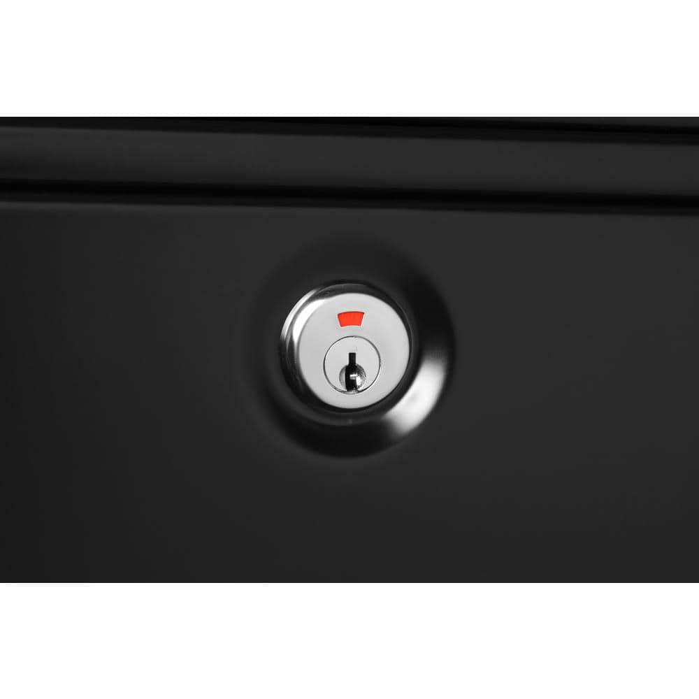 Black Steel Lockable Wall Mount Mailbox