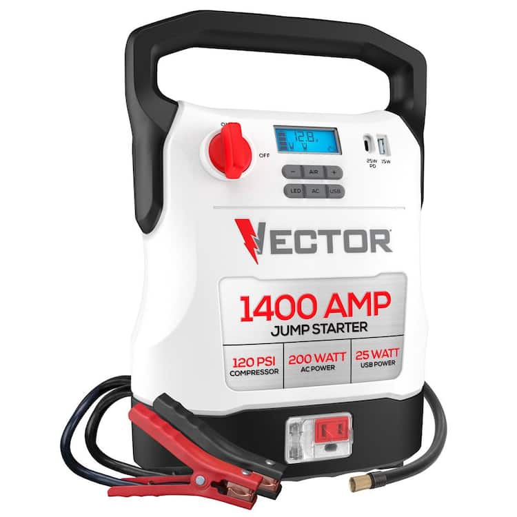 VECTOR 1400 Amp Jump Starter, Compressor, USB and AC Power