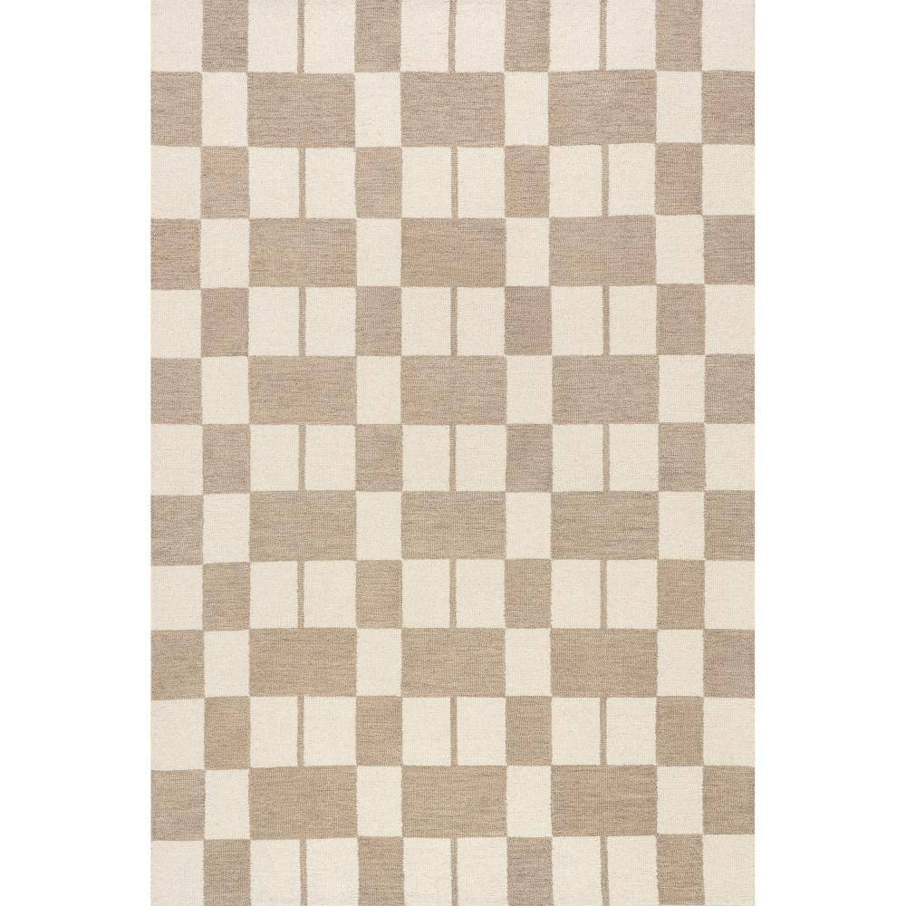 Caitlin Geometric Wool Beige 4 ft. x 6 ft. Indoor/Outdoor Patio Rug price history on PriceWatchPro