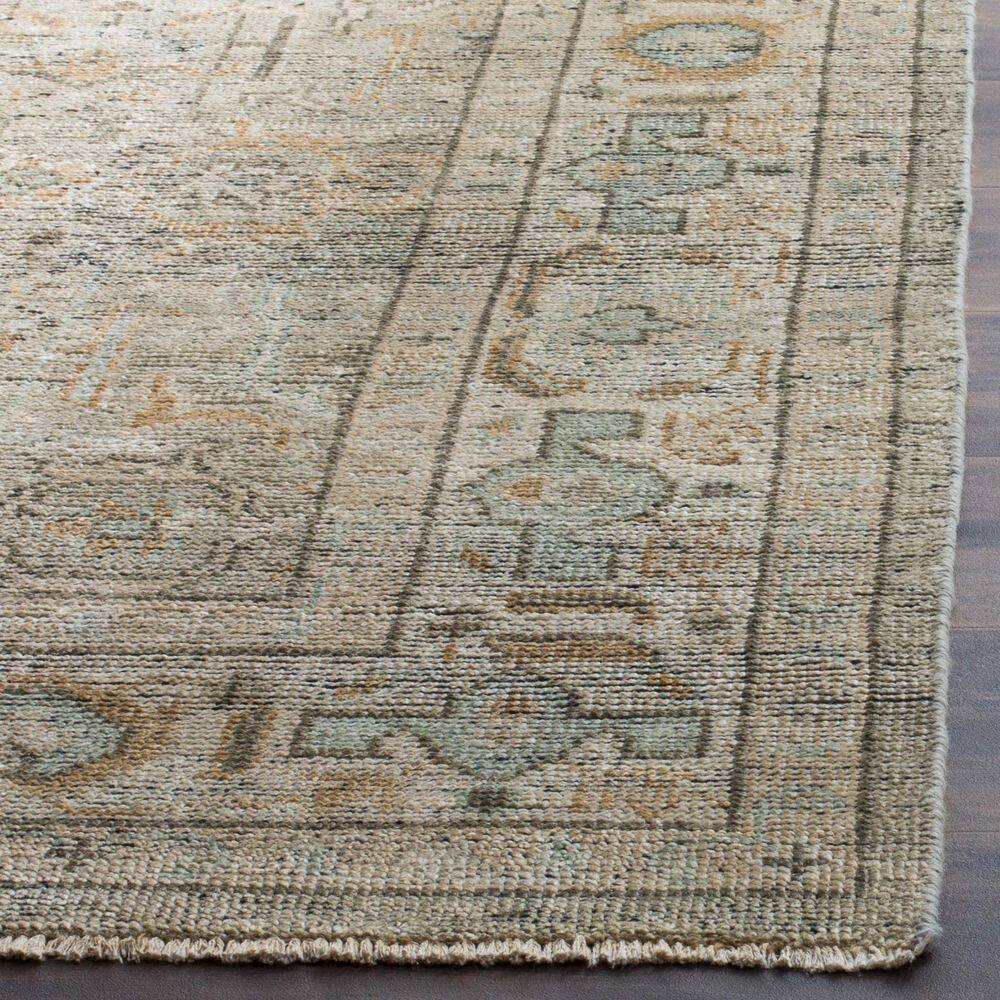 Izmir Blue and Brown Hand-Knotted Wool Area Rug 8' x 10'