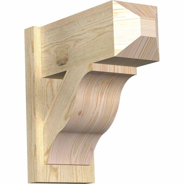 Ekena Millwork 8 in. x 18 in. x 18 in. Fuston Craftsman Rough Sawn Douglas Fir Outlooker