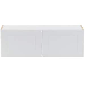Cambridge White Shaker Assembled All Plywood Wall Cabinet with 2 Soft Close Doors (36 in. W x 12.5 in. D x 12 in. H)