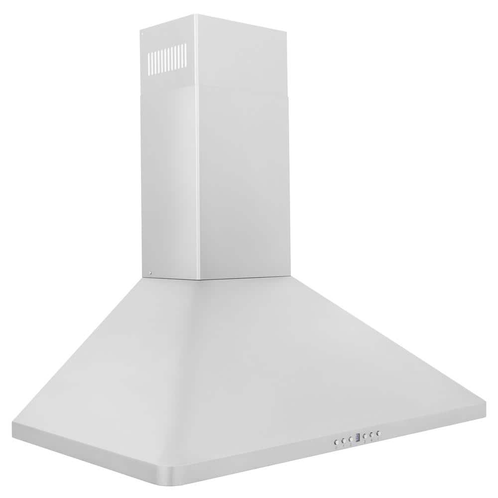 36" Stainless Steel Convertible Wall Mount Range Hood with Charcoal Filter