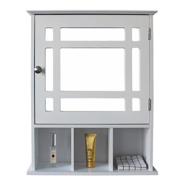 EPOWP 18.9 in. W x 6.5 in. D x 23.63 in. H White Bathroom Wall Cabinet