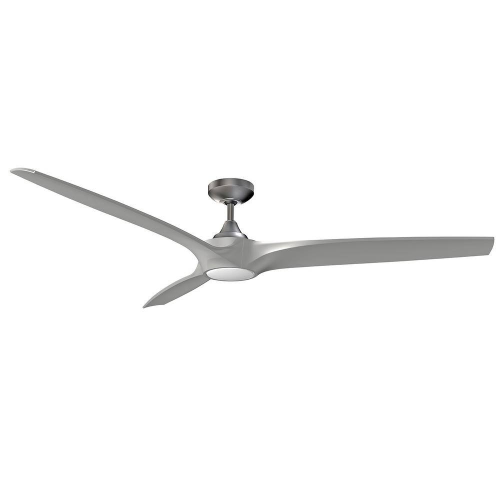 Kendal Lighting PALADIN 60 in. Integrated LED Indoor Nickel Ceiling Fan