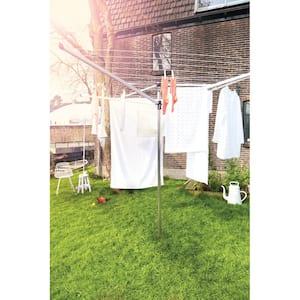 116.1 x 116.1 in. Topspinner Outdoor Rotary Clothesline with Ground Spike