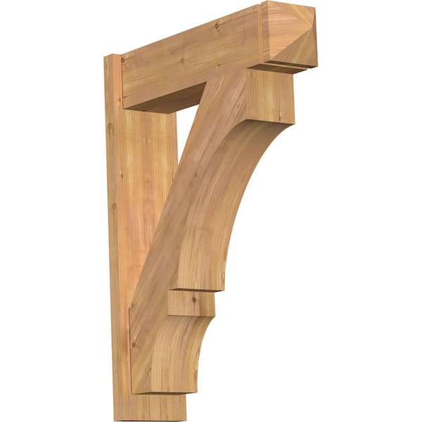 Ekena Millwork 8 in. x 36 in. x 28 in. Balboa Arts and Crafts Smooth Western Red Cedar Outlooker