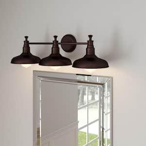 Kimball 3-Light Textured Coffee Bronze Indoor Vanity Light
