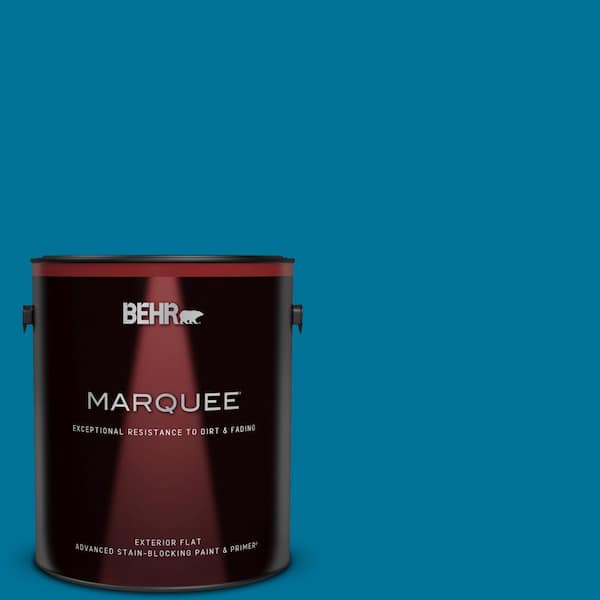 BEHR MARQUEE 1 gal. #S-G-530 Glacier Lake Flat Exterior Paint & Primer