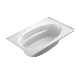 SIGNATURE 72 in. x 42 in. Rectangular Soaking Bathtub with Right Drain in White