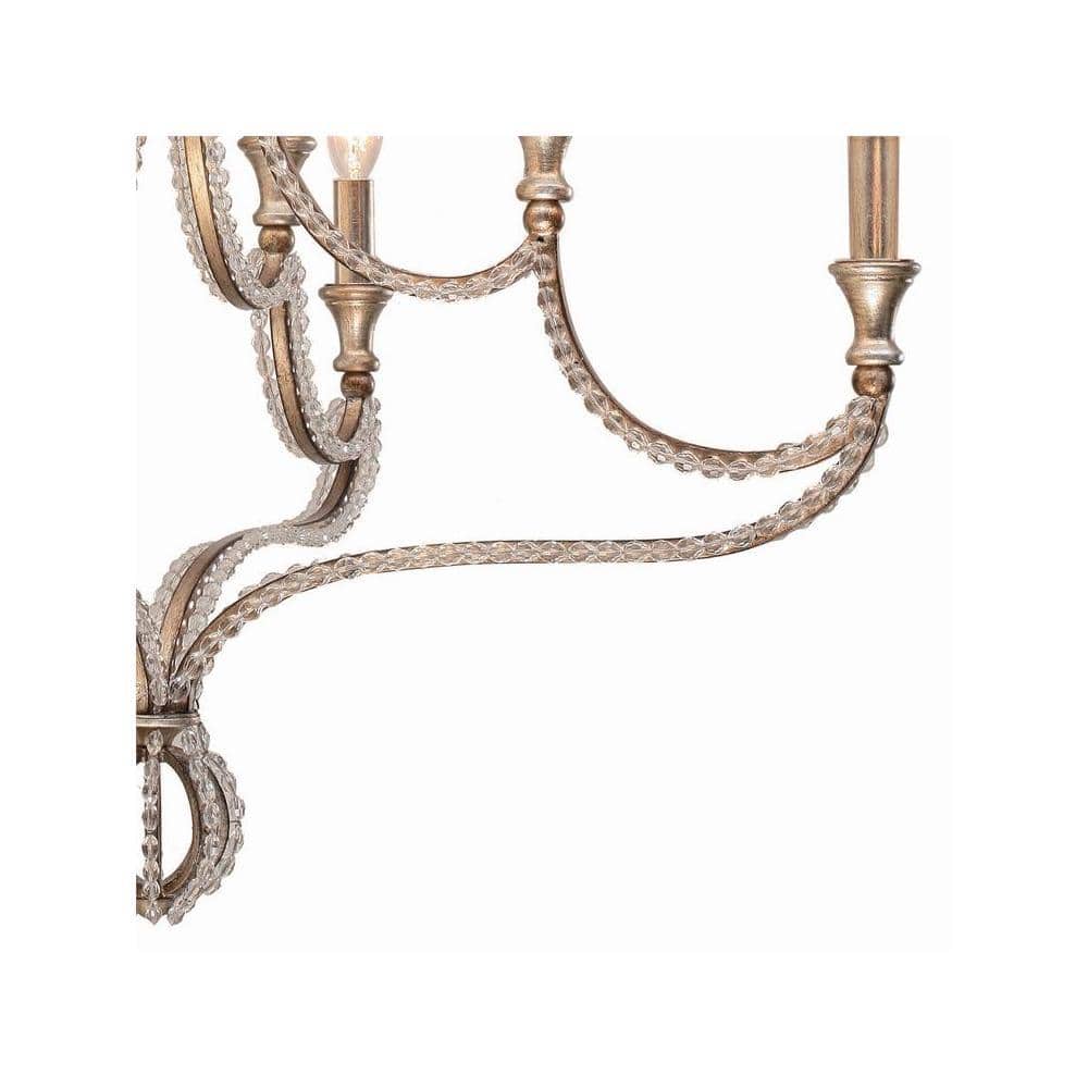 Distressed Twilight 8-Light Crystal Bead Chandelier