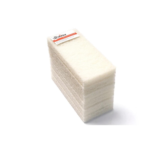 https://images.thdstatic.com/productImages/0b68a883-65fd-47cc-984a-4fa7870e707a/svn/the-tile-doctor-sponges-scouring-pads-scrubdr6white-64_600.jpg