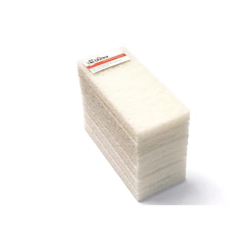 4.5 in. x 10 in. x 1 in. White Scrub Pad Light Duty (6-Pack)