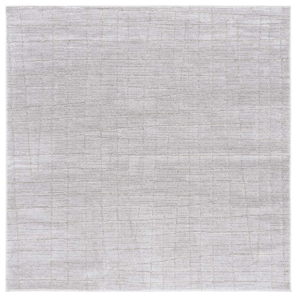 Neptune 7 ft. x 7 ft. Light Gray/Gray Geometric Grid Square Area Rug price history on PriceWatchPro