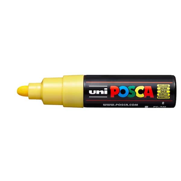 Posca PC-7M Broad Bullet Paint Marker, Yellow