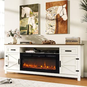 Sizzim 70 in. Freestanding Engineered Wood Electric Fireplace TV