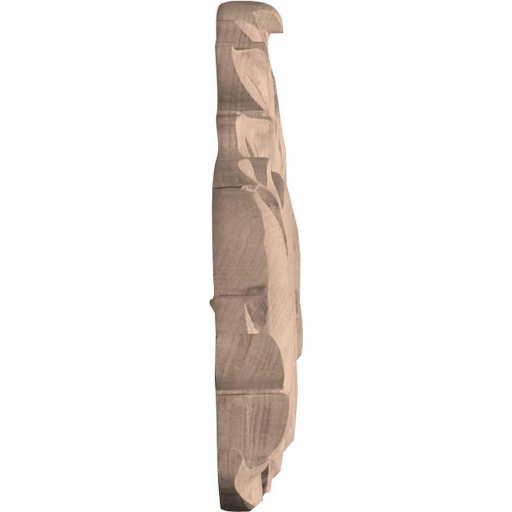 Maple Large Green Leaf Center with Scrolls Decorative Onlay