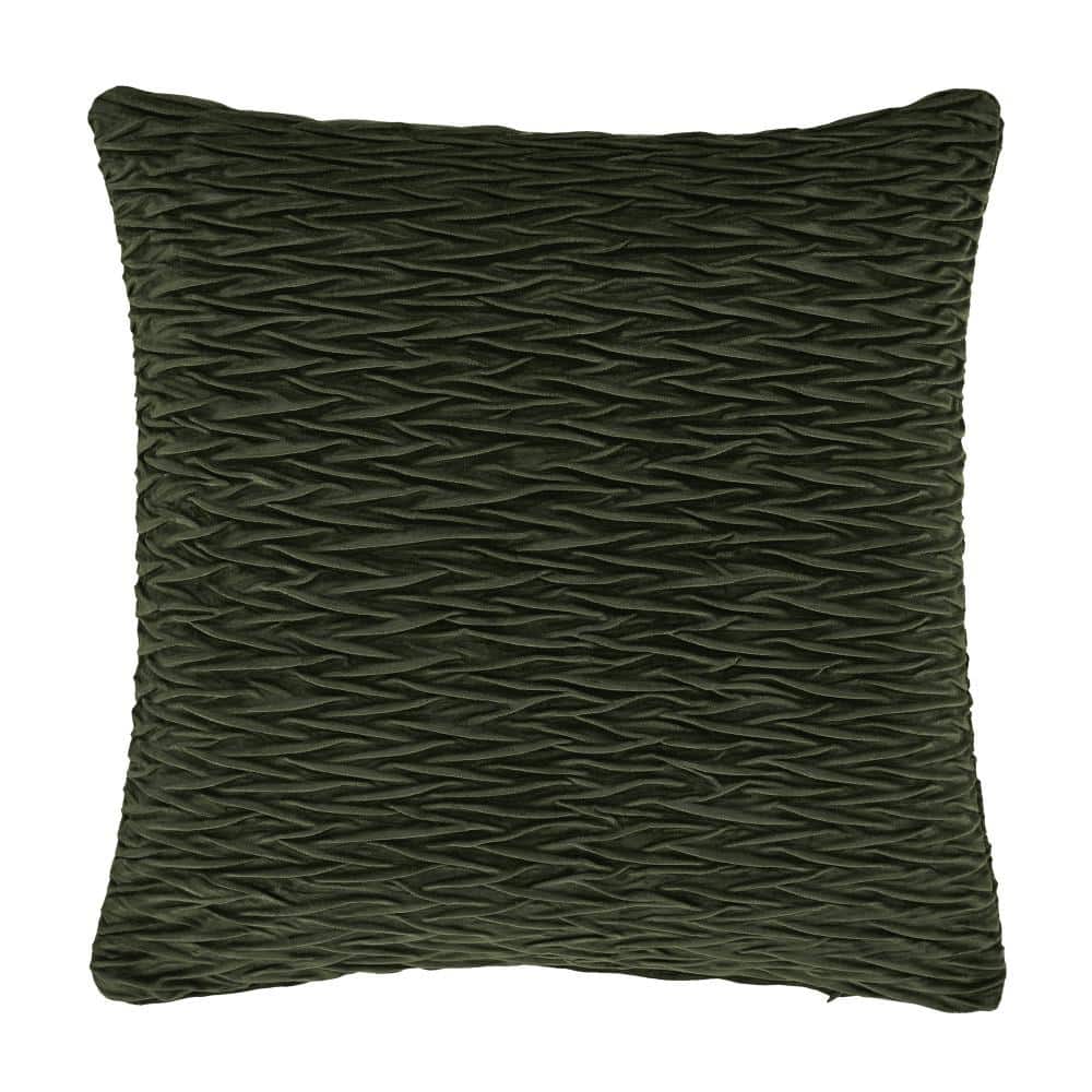 Toulhouse Ripple Forest Polyester 20 in. Square Decorative Throw Pillow Cov