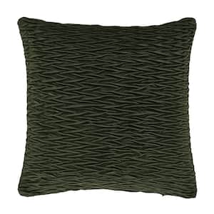 Toulhouse Ripple Forest Polyester 20 in. Square Decorative Throw Pillow Cover 20 x 20 in.