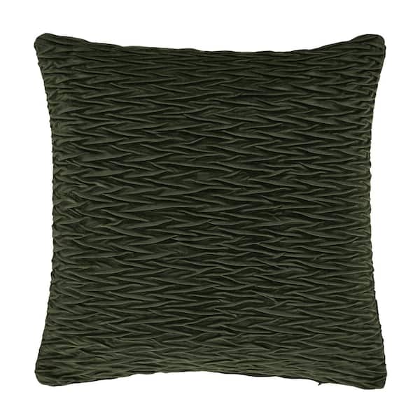 Unbranded Toulhouse Ripple Forest Polyester 20 in. Square Decorative Throw Pillow Cover 20 x 20 in.