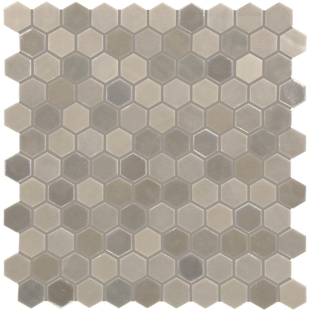 Uptown Glass Moka 11 in. x 12 in. Mixed Finish Glass Hexagon Mosaic Tile (16.92 sq. ft. /case) price history on PriceWatchPro