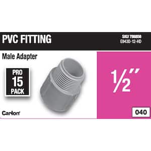 1/2 in. PVC Male Adapter (15-Pack)