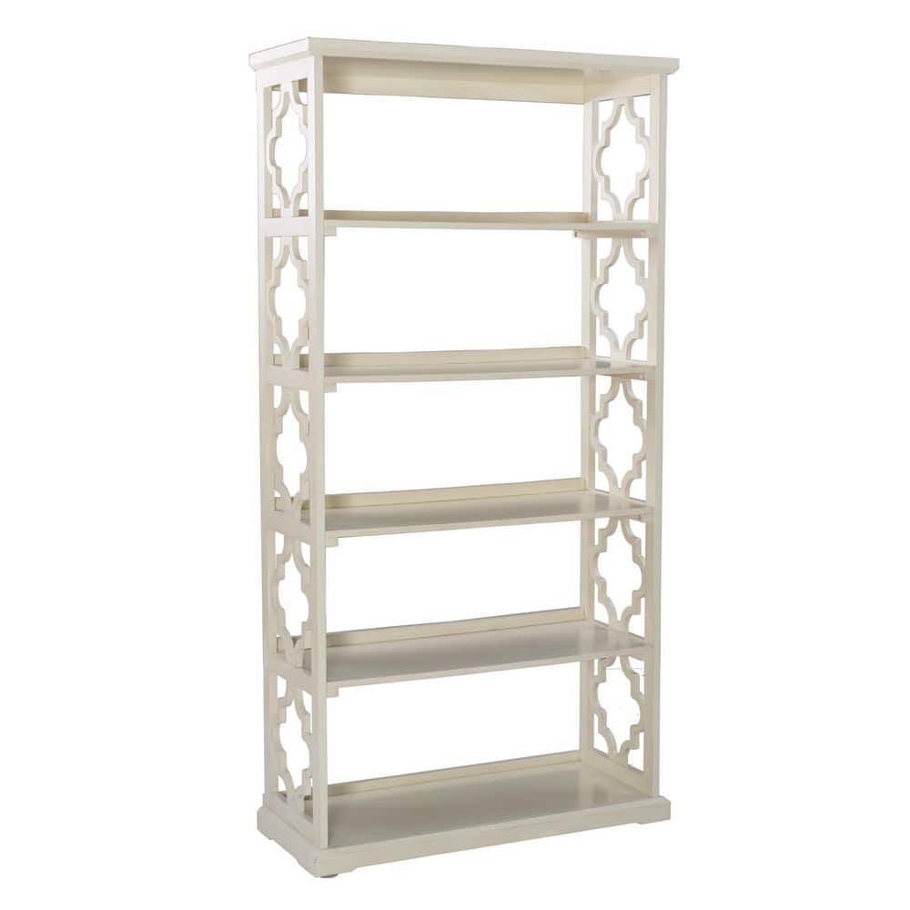 Powell Company Carson 72.28 in. White Wood 5-shelf Standard Bookcase with Open Back -  HD1011A19W