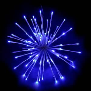 16 in. Blue LED Christmas Spritzer