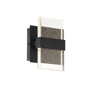 Alberson 2-Light Matte Black LED Indoor Wall Sconce Bubble Glass