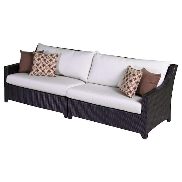 RST BRANDS Deco Patio Sofa with Moroccan Cream Cushions