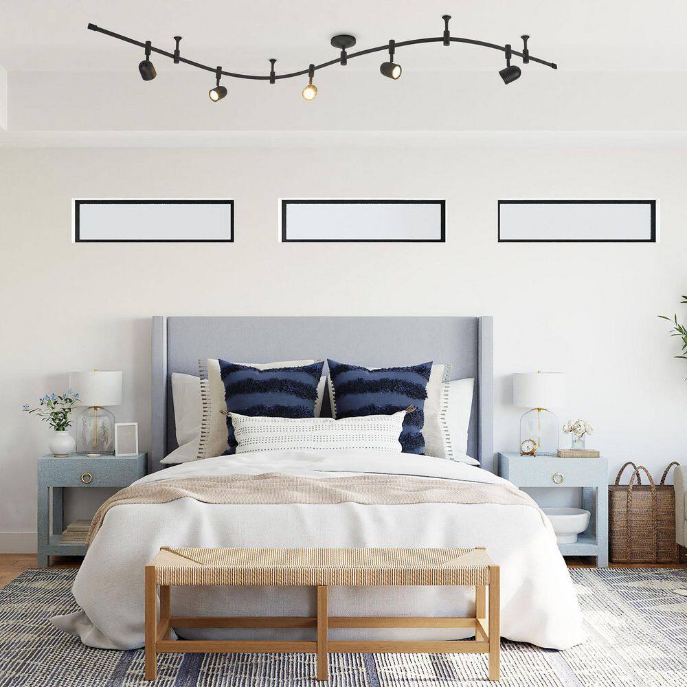 Bronze 8 ft. Flexible Track Lighting Kit with Adjustable Heads