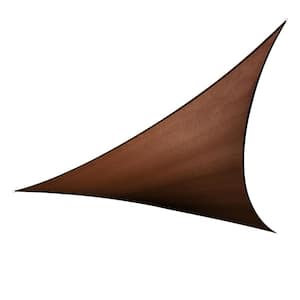 10 ft. x 10 ft. x 10 Brown Triangle Sun Shade Sail Canopy Fabric Cloth