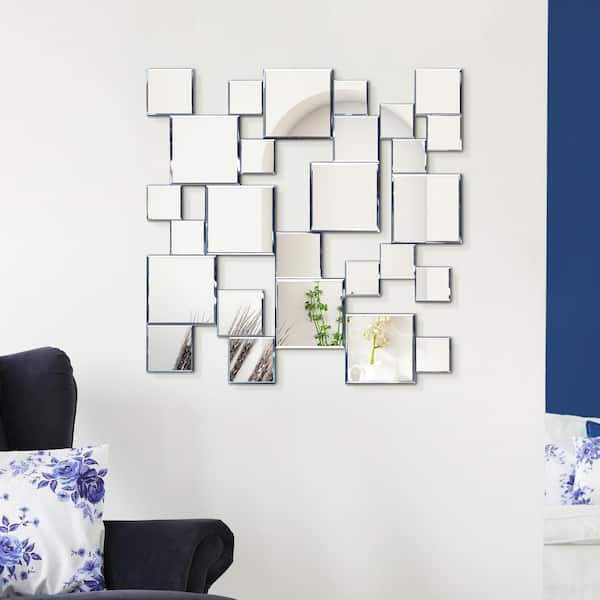 Medium Square Beveled Glass Mirror (32 in. H x 32 in. W)