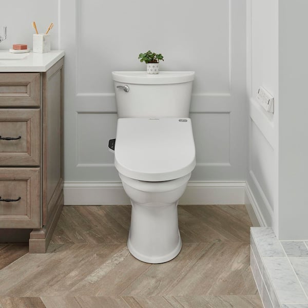Advanced Clean AC 2.0 Slow Close SpaLet Electric Bidet Seat for Elongated Toilet in White