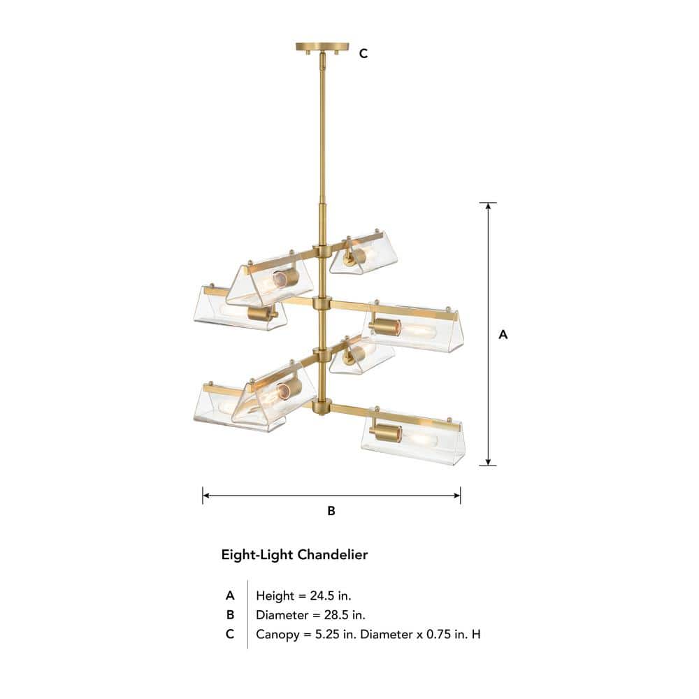Latitude Sputnik 24.5'' Brushed Gold Leaf-Inspired Chandelier