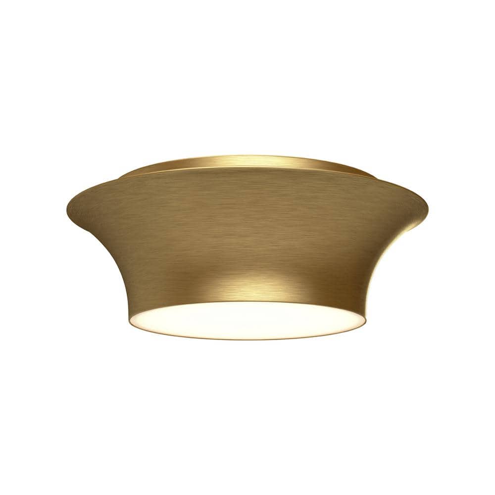 Emiko 12 in. 2 Light 60-Watt Brushed Gold Flush Mount price history on PriceWatchPro