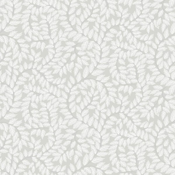 A-Street Prints Lindlöv Grey Leafy Vines Non-Pasted Non-Woven Paper Wallpaper
