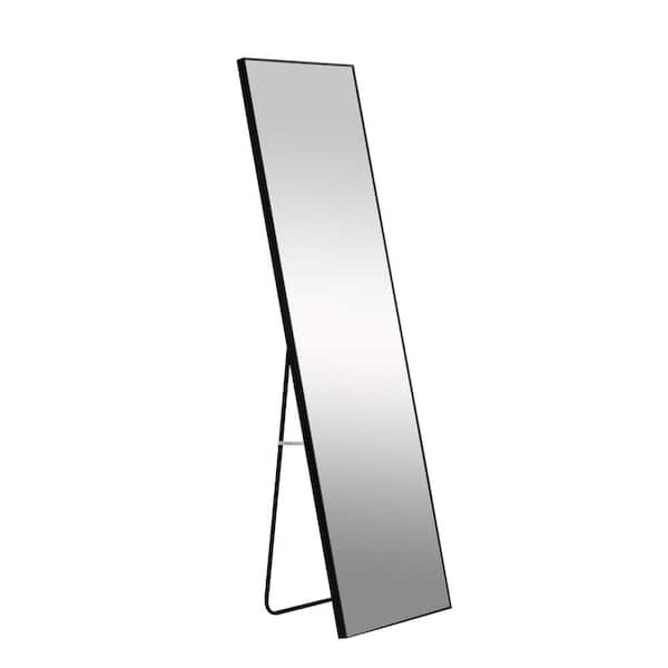 Unbranded 58 in. W x 15 in. H Rectangular Aluminum Framed Wall Bathroom Vanity Mirror in Black