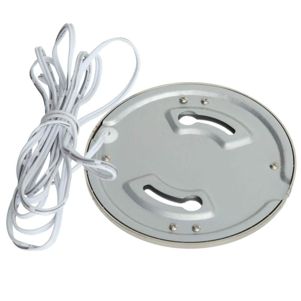 Polished Chrome Wafer Thin Soft White LED Puck Light