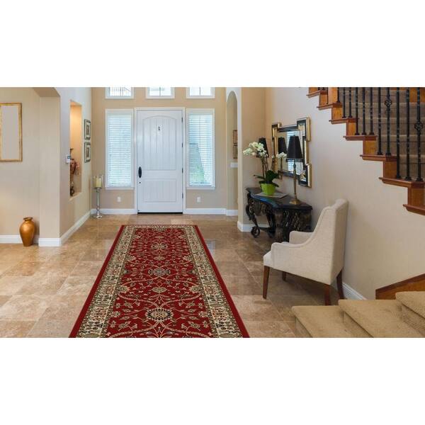 Jewel Voysey Red 2 ft. x 8 ft. Runner Rug