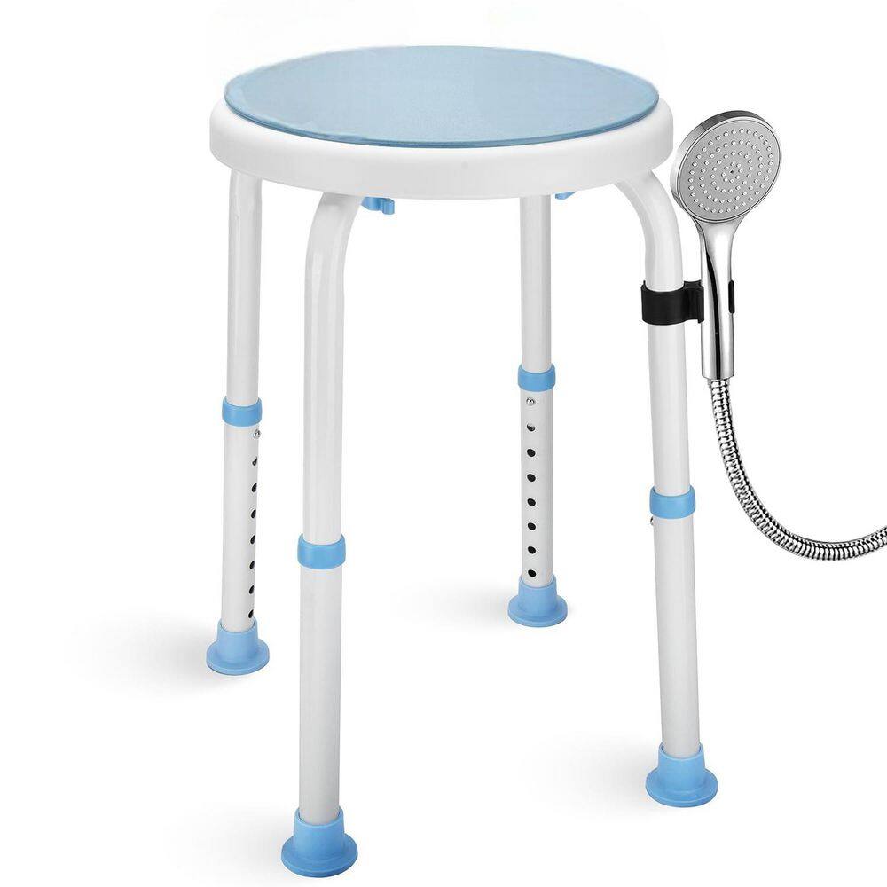 16 in. W Freestanding Rotating Shower Seat with Adjustable Height for Elderly and Disabled in Blue price history on PriceWatchPro