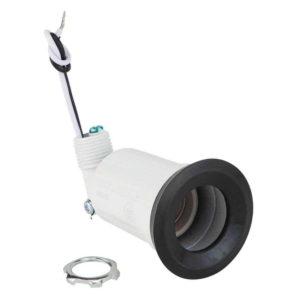 White Outdoor Flood Light Weatherproof Lampholder with External Rubber Gask