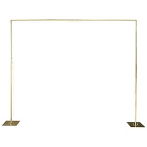 118.2 in. x 118.2 in. Heavy-Duty Wedding Backdrop Stand Kit with Metal Steel Base Arbor