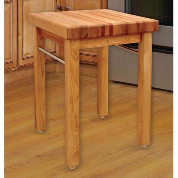 Catskill Craftsmen French Country Butcher Block Work Table in Natural Finish 
